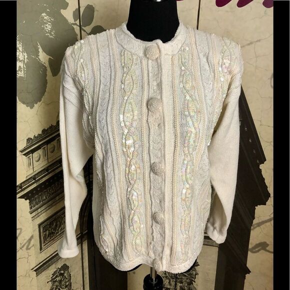 Beautiful vintage cardigan by Victoria Harbour size PL - Picture 1 of 2
